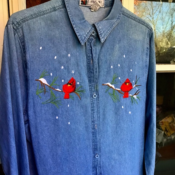 NWOT Passion- I Vintage Rare  women’s Cardinal Shirt - L 100% Cotton - Picture 1 of 6